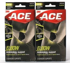 2 Boxes Ace Elbow Kinesiology 3 Count Adhesive Supports With Pressure - $28.99