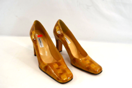 Sacha London Pump Heels Leather Square Toe Size 6 B Made in Spain - $29.02