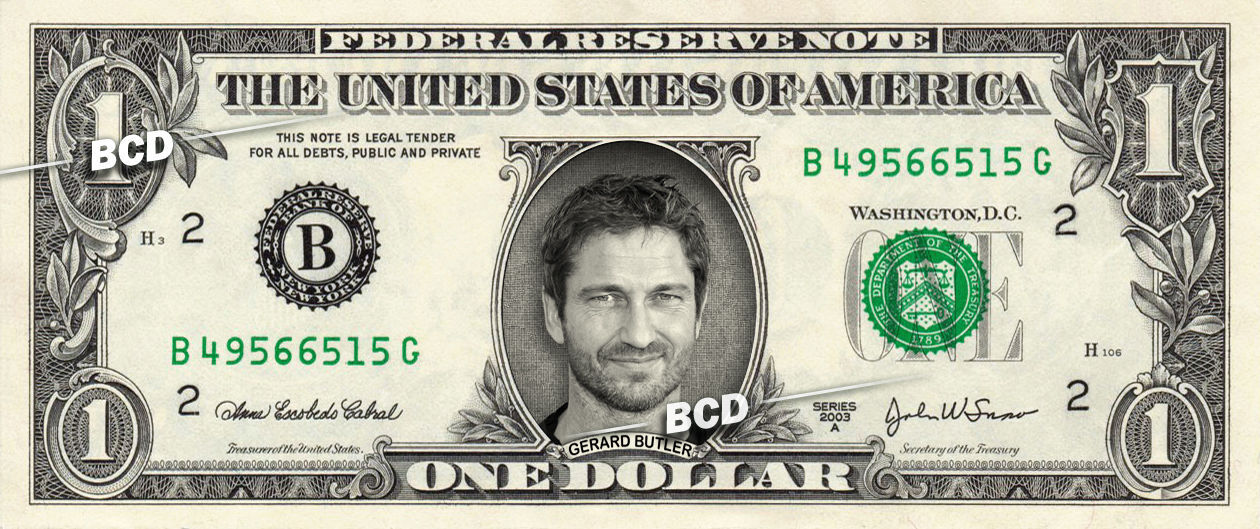 GERARD BUTLER on REAL Dollar Bill - Collectible Cash Collectible Celebrity Money - $3.33