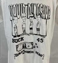 Vintage Liquid Dinosaur T Shirt Single Stitch Buck 45 Promo Band Tee Tour XL 90s - £31.85 GBP