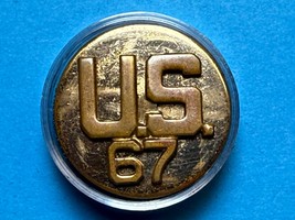 CIRCA 1937-1943, U.S, 67th REGIMENT, COLLAR DISK, TYPE III, ENLISTED, U.... - €12,84 EUR