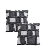 SOGA 2X 45cm Luxurious Faux Fur Textured Checkered Pillowcase - $93.26 CAD