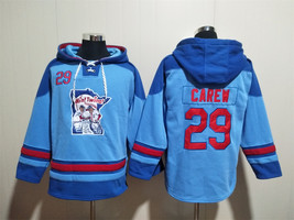 Rod Carew #29 Minnesota Twins Light Blue Lace-Up Pullover Hoodie - $63.20