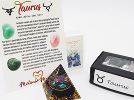 Taurus Crystal Gift Set ~ Protect, Enhance And Heal Taurus Energy. Orgone Pyrami - £39.96 GBP