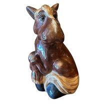 Vtg Montana Silversmiths Elmer Horse Ceramic Coin Bank Brown Tan Pony Fi... - $58.40