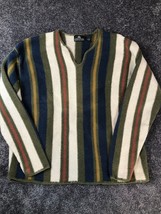 Vintage Structure Sweater Mens Extra Large Striped Boho Knit Pullover Hong Kong - £22.54 GBP