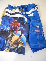 Boys Marvel Spiderman Blue White Red Swim Shorts sz 4/5 Spidey Sense Alert: - £20.03 GBP