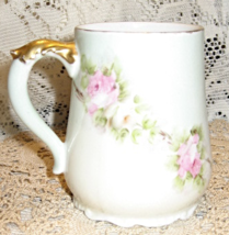 A K-Fancy Chocolate Cup-Porcelain-Roses with Gold Detail-France - $12.00