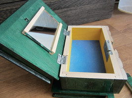 Puzzle Box Safe Bank Secret Hidden Stash Jewelry Gift Piggy Bank Green Hide Key - £38.70 GBP