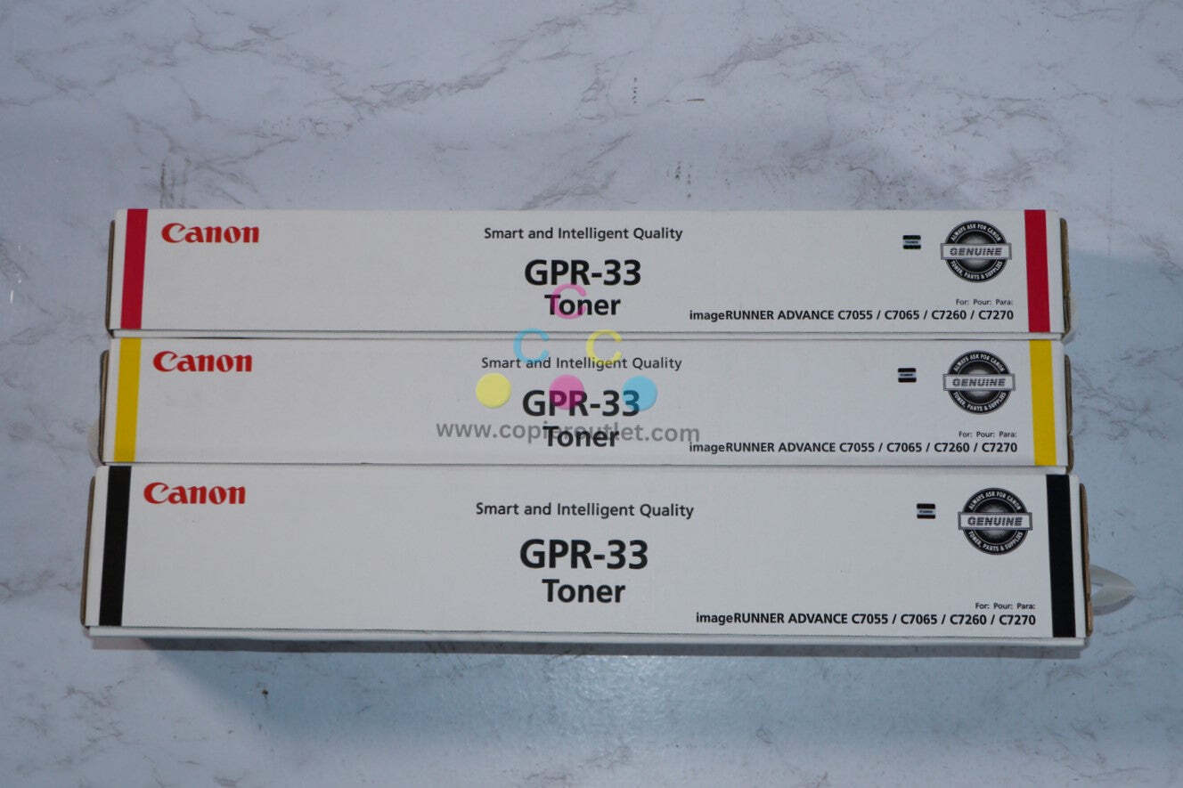 New Genuine Canon iRUNNER C7055,C7065,C7260,C7270 GPR-33 MYK Toner Cartridges - $257.40