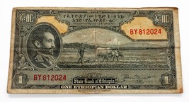 1945 Ethiopia 1 Dollar Note in VF Condition P12b - £38.17 GBP