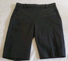 Theory Black Bermuda Treeca Shorts Size 00 Cotton Nylon - $15.83