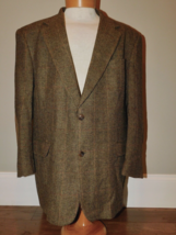 Austin Reed Sz 44L 100% Wool Blazer Tweed Elbow Patch Sport Coat 44 Long... - $19.79