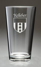 Kelleher Irish Coat of Arms Pint Glasses - Set of 4 (Sand Etched) - £53.19 GBP