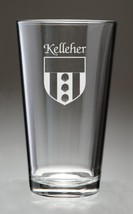 Kelleher Irish Coat of Arms Pint Glasses - Set of 4 (Sand Etched) - $67.32