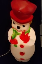 Vintage 22&quot; Lighted Snowman Blow Mold Christmas Carolina Enterprises 197... - £48.71 GBP