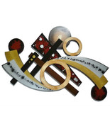 Contemporary Absract Geometric Wood Wall Sculpture home office Decor 35x... - $250.00