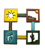 New Southwestern KOKOPELLI &quot;Desert Sun&quot; abstract art  Wood Wall Sculptur... - $175.00