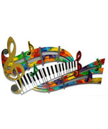 Unique Colorful Abstract Music Notes &amp; Piano Keys Wall Sculpture, by Art69  - £425.70 GBP