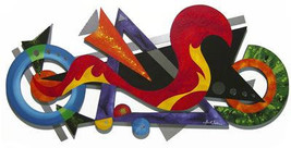 Vibrant Abstract Wall Sculpture, Colorful, Cool, Unique, Funky Wall Decor, 45x21 - £361.92 GBP