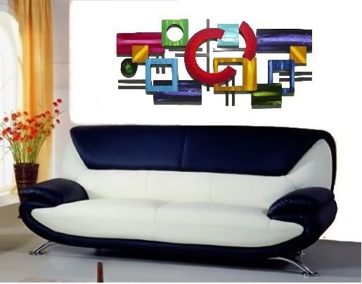 Contemporary Modern Geometric "Color Rush" Wooden Wall Sculpture, Wall art-Art69 Item image 5