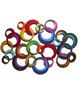 Colorful Circle Wall sculpture, Colossal 4pc wall art by Alisa - £707.71 GBP
