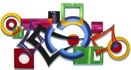 Infusion Abstract Wall Sculpture Contemporary Modern Colorful Wall Decor 46x24 - £355.53 GBP