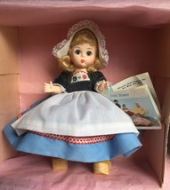 Vntg Madame Alexander 7-8&quot; Netherland Girl Doll Blonde/Blue Eyes #591 Orig Owner - £13.86 GBP