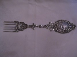 FABULOUS ENORMOUS VERY ORNATE DUTCH SILVER SERVING FORK HALLMARKED - £306.62 GBP