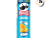 2x Cans Pringles Cheddar &amp; Sour Cream Flavored Potato Crisps Chips Snack... - £11.59 GBP