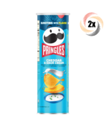 2x Cans Pringles Cheddar &amp; Sour Cream Flavored Potato Crisps Chips Snack... - £11.46 GBP