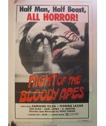 Night Of The Bloody Apes 1969 Film Poster Armand Silva Norma Lazar Rene Cardo - $99.99