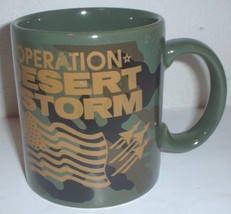 ceramic coffee mug: Operation Desert Storm; &quot;woodland camouflage&quot; with s... - $285.54 MXN