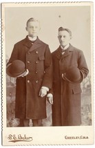 Cabinet Photo of Two Brothers Taken in 1880s Greeley, Colo - Very Good Cond. - £7.63 GBP