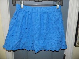 MINI BODEN BLUE SHORTS COTTON EYELET SIZE 12 GIRL&#39;S EUC - £15.51 GBP