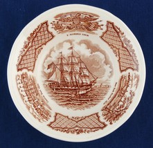 Alfred Meakin Fair Winds Brown Fruit Bowl USS Portsmouth Canton Sailing Ship - £3.92 GBP