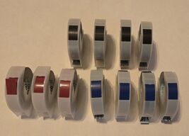 11 Pc Genuine Dymo 3D Plastic Embossing Tape Cartridge 3/8" x 9.8' 9mm R... - $14.21