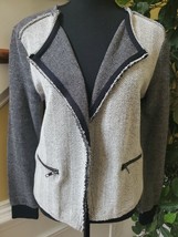 Caslon Women’s Knit Sweater Cardigan- Sz M Long Slvs Zip Pocket - £19.52 GBP