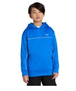 Puma Boys Girls Hoodie Blue Fleece Kangaroo Pocket Moisture-Wicking Logo... - $742.27 MXN