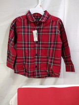 New, The Childrens Place 3035332 Classic Red Button-Up Dad & Me Plaid 2T Shirt - $17.91