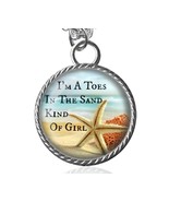 I'm A Toes In The Sand Kind Of Girl Pendant Necklace - £8.11 GBP