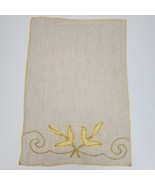 Vintage Applique Table Runner Beige Yellow 16x11 Inch - €12,15 EUR
