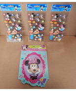 Disney Mix Lot Dimensional Stickers 3pks Mickey &amp; Friends &amp; Minnie 5pg B... - £9.82 GBP