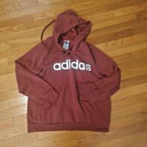 Adidas Women’s Hoodie Sweatshirt Burnt Orange Size XL  - $14.03