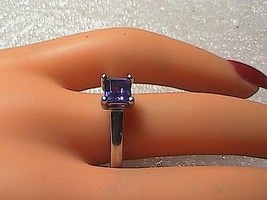Sterling Silver .75 Cts Amethyst Band Ring - £19.57 GBP