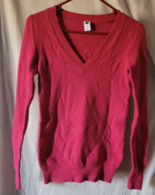 Women's Gap Sweater Size Small V-Neck Long Sleeve Solid Pink Fall Winter... - $14.99