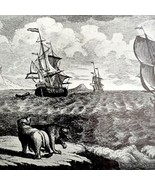 Dutch Whalers Leaving Arctic 1926 Nautical Antique Print Whale Hunting D... - $460.08 MXN