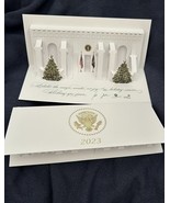 BIDEN 2023 CHRISTMAS CARD WHITE HOUSE GOLD EAGLE DEMOCRAT SIGNATURE RARE... - $541.41 MXN