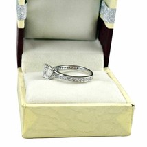 1.25CT Princesa Imitación Diamante Anillos de Plata 18K Bañado en Oro Blanco - £43.60 GBP