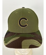 New Era Chicago Cubs Camo Woodland 59FIFTY Fitted Hat Cap Size 7 1/8 - $716.10 MXN